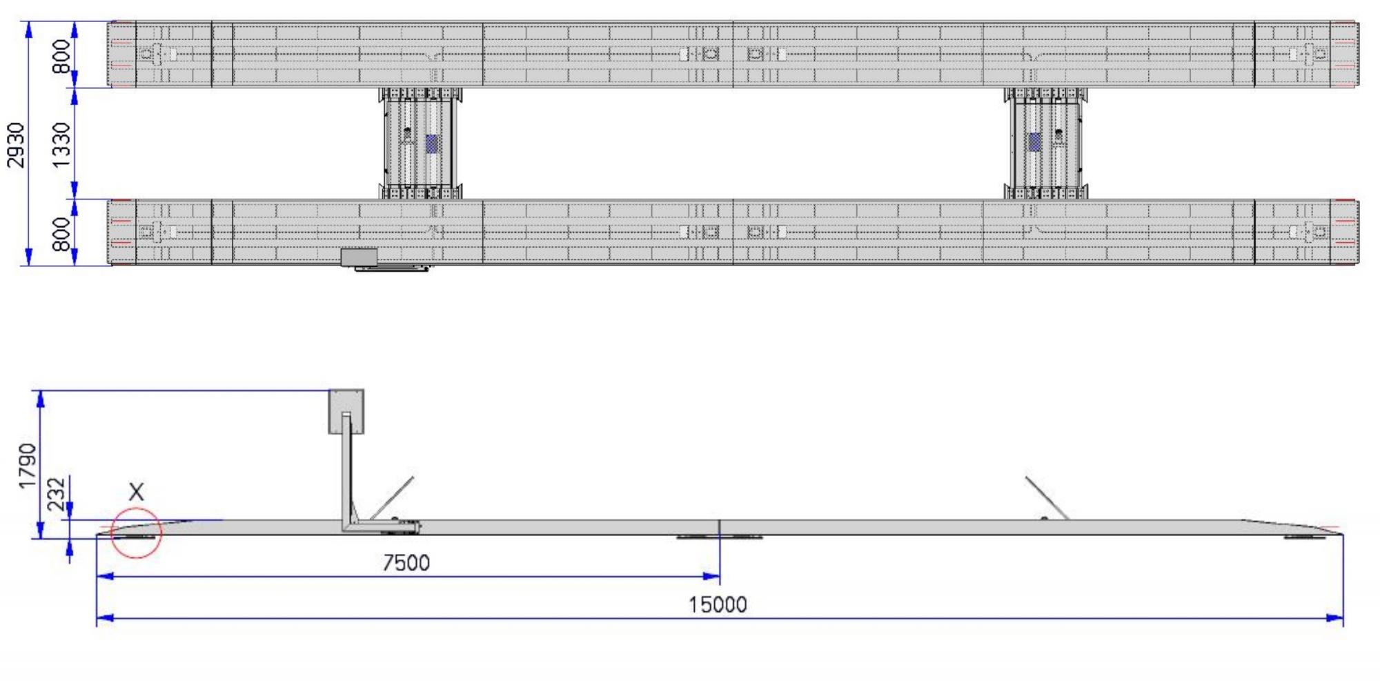 Maatvoering mobiele weegbrug